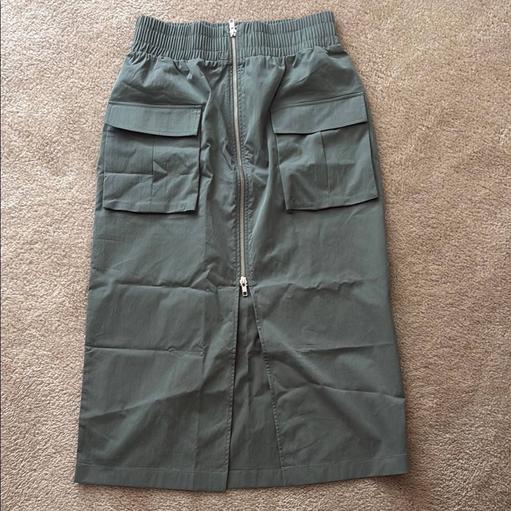 Abercrombie & Fitch Green Cargo Pencil Midi Skirt
